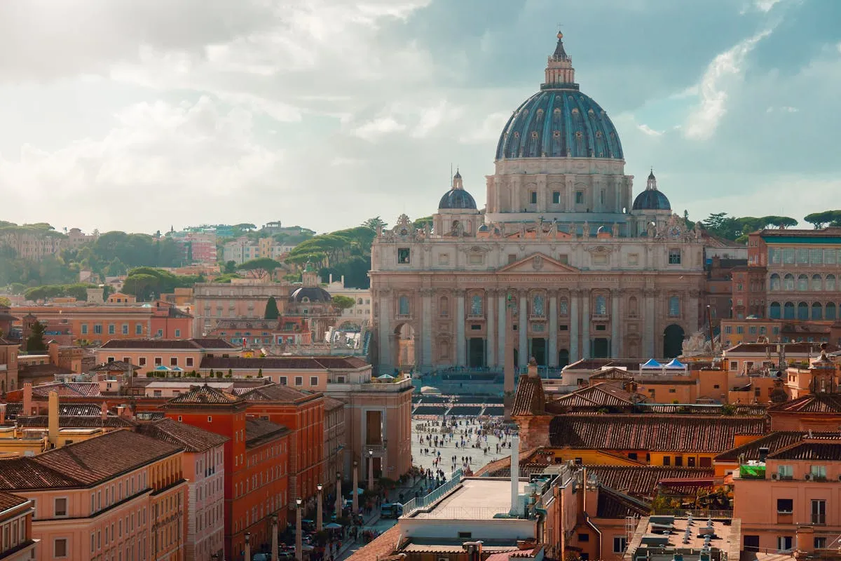 St Peter's Basilica and St Peter's Square in Rome