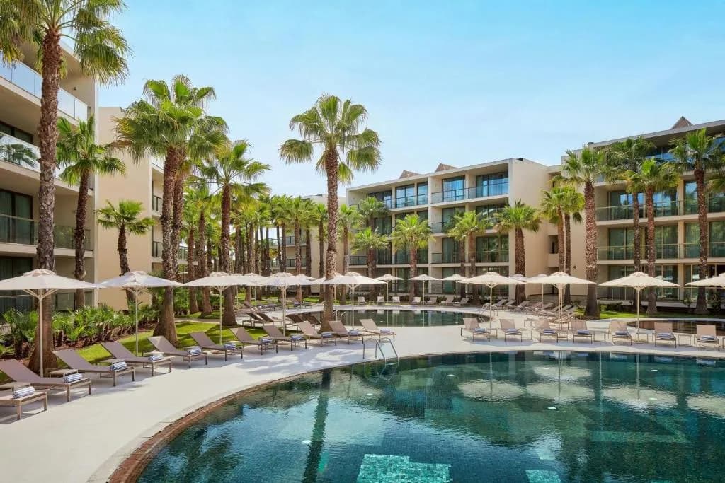 Marriott Residences Salgados Resort hotel facade in Albufeira, Algarve