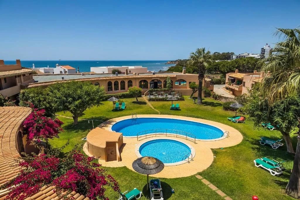 Clube Maria Luisa hotel facade in Olhos de Agua, Algarve