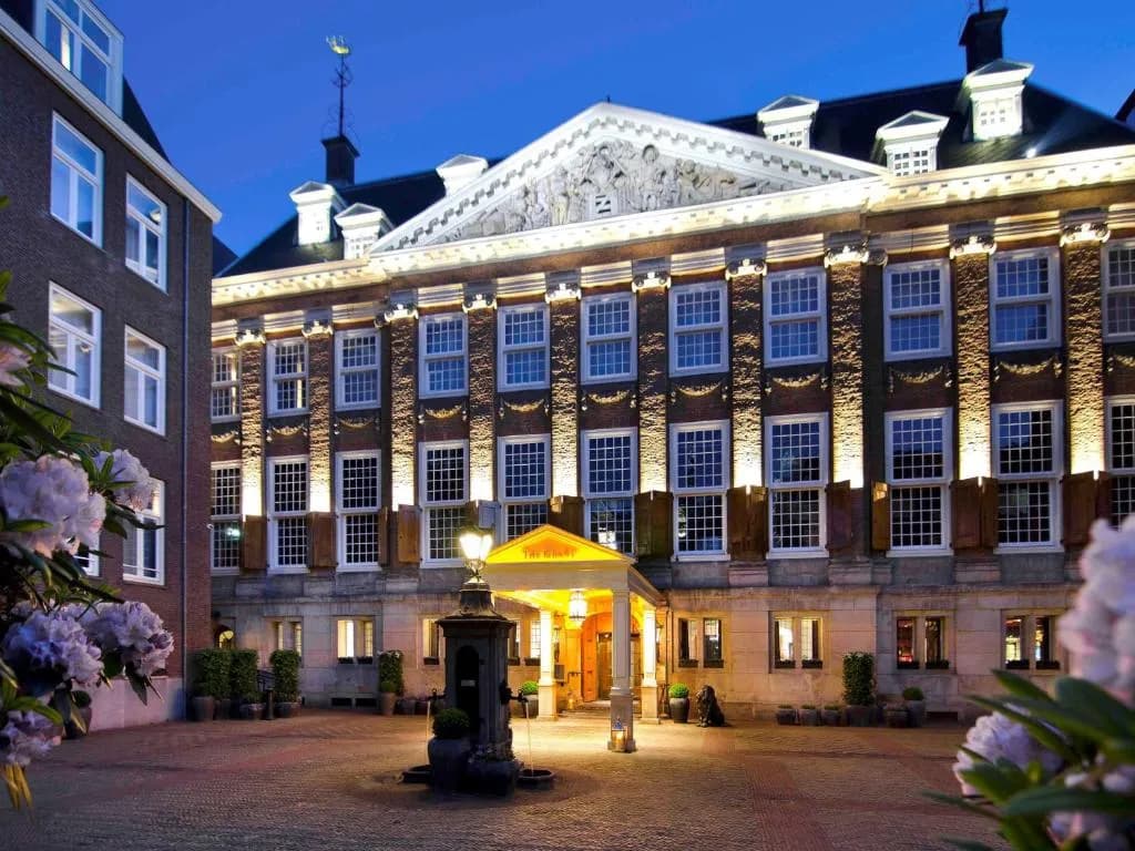 Historic facade of Sofitel Legend The Grand Amsterdam