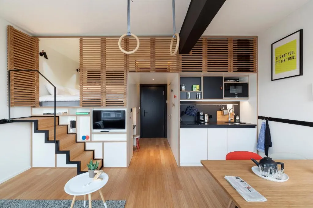 Zoku Amsterdam loft-style room with mezzanine