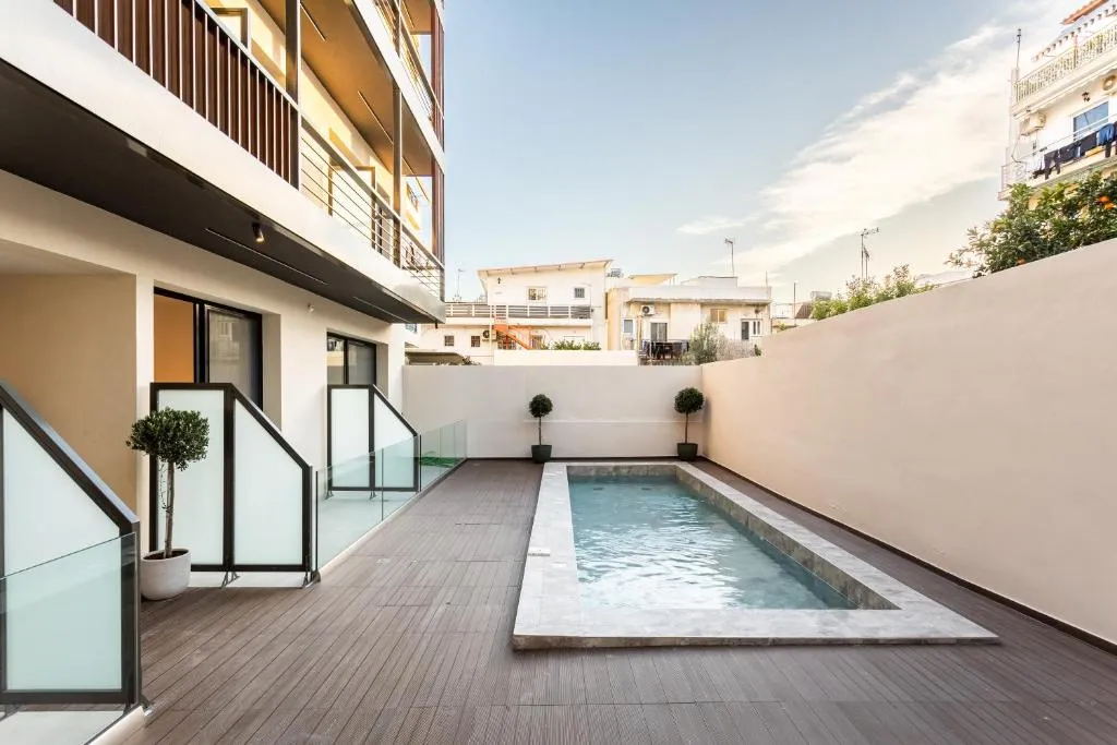 Outdoor swimming pool at Grec Suites Dafni Athens