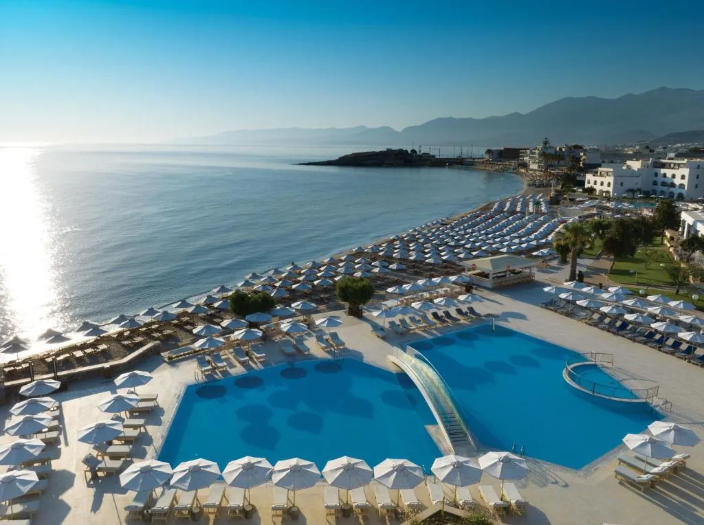 Beachfront view at Creta Maris Resort in Hersonissos, Crete