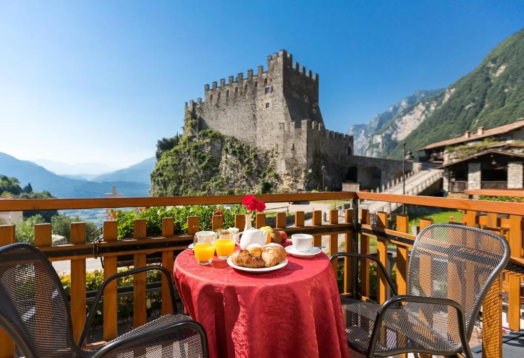 Exterior of Hotel Antica Croce in the Tenno hills above Lake Garda