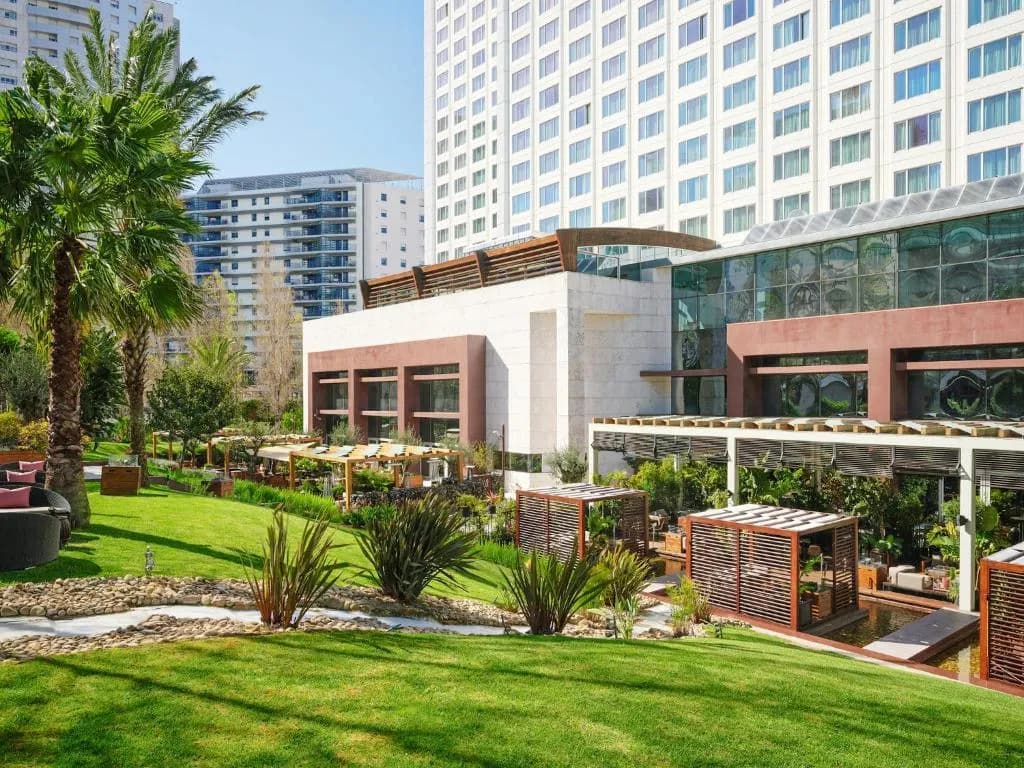 Corinthia Lisbon hotel exterior with modern architecture