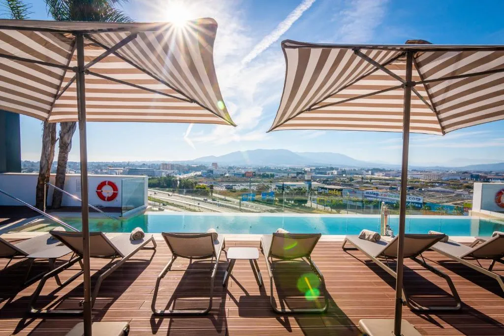 Hotel Málaga Vibes rooftop pool with city views