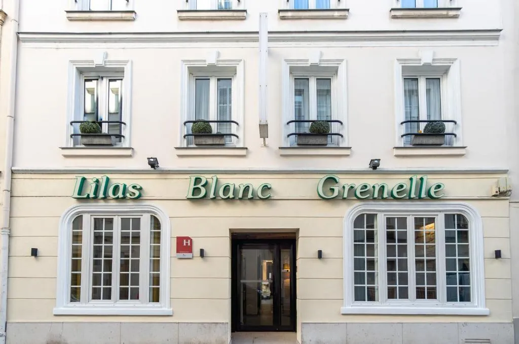 Hotel Lilas Blanc facade on Rue de l'Avre, Paris 15th
