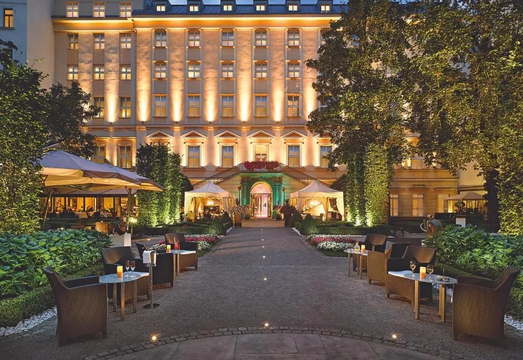 The Grand Mark Prague hotel facade on Hybernská street
