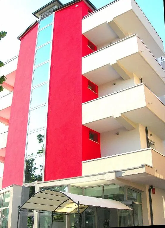 Hotel Etoile facade and entrance, Rivabella, Rimini
