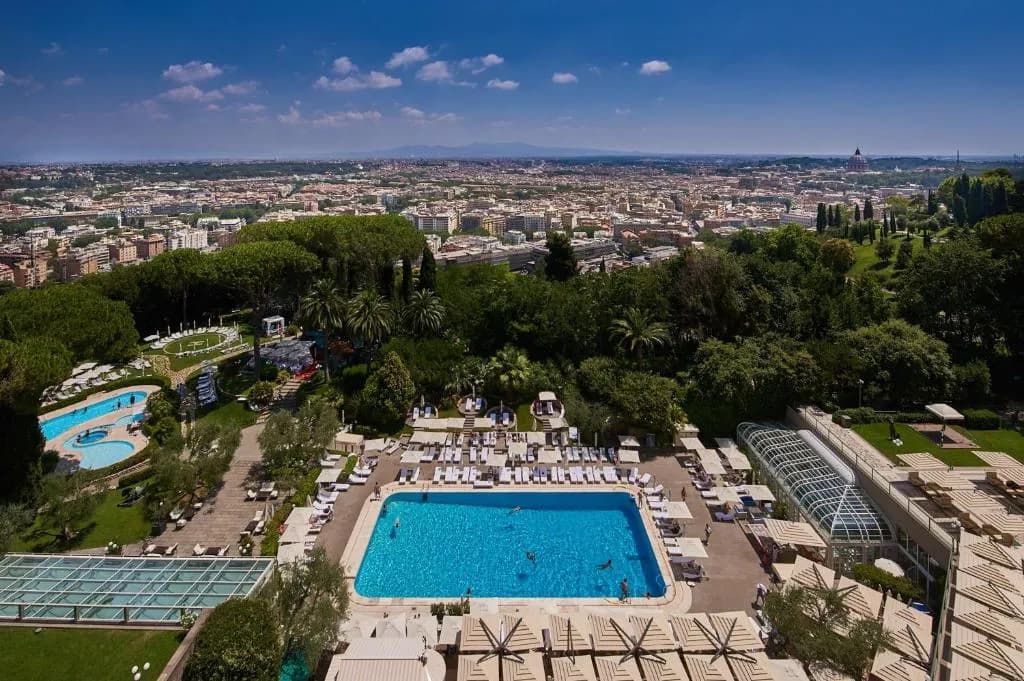Rome Cavalieri Waldorf Astoria exterior and gardens