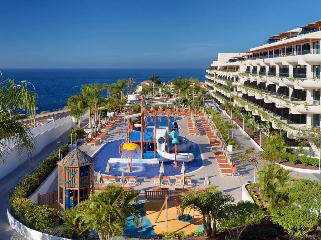 Aerial view of H10 Atlantic Sunset resort, Playa Paraíso